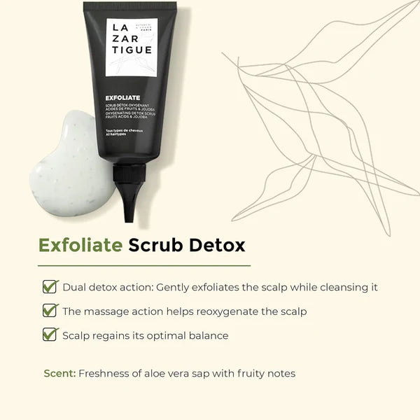 Lazartigue Exfoliate Scalp Scrub 75ml exfoliating scalp treatment with jojoba beads Health Boutique