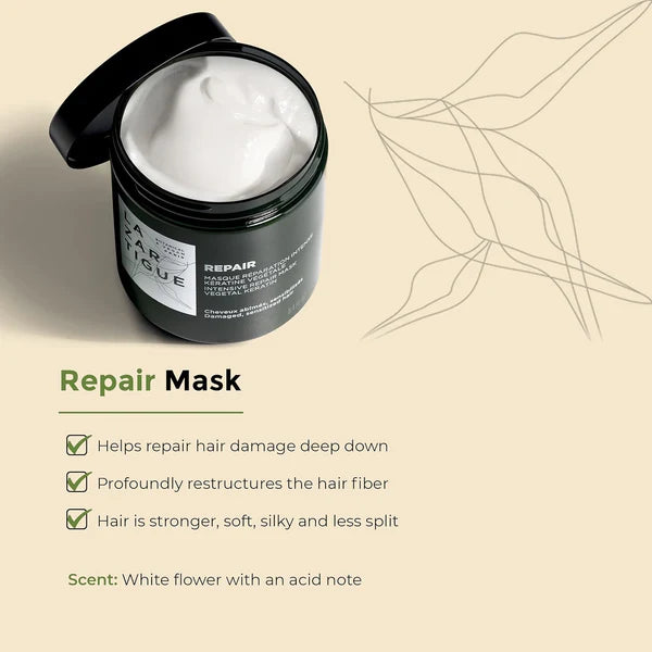Lazartigue Repair Mask 250ml repairing hair mask for dry damaged hair Health Boutique