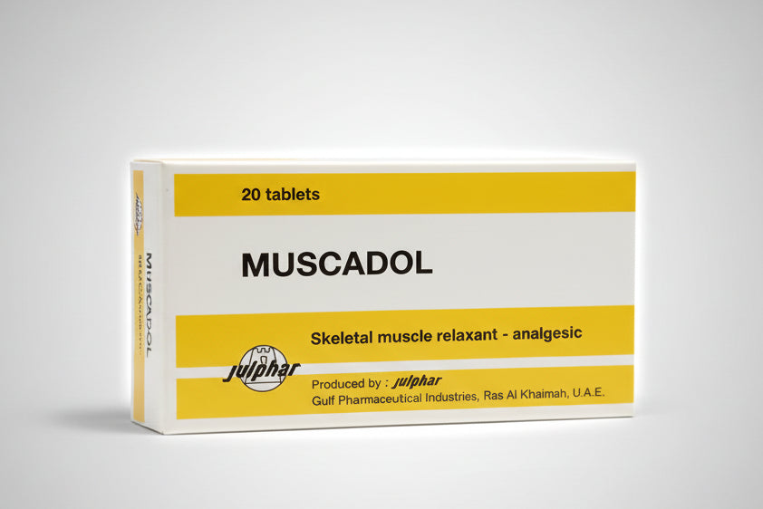 Muscadol orphenadrine paracetamol muscle relaxant tablets 20 Health Boutique