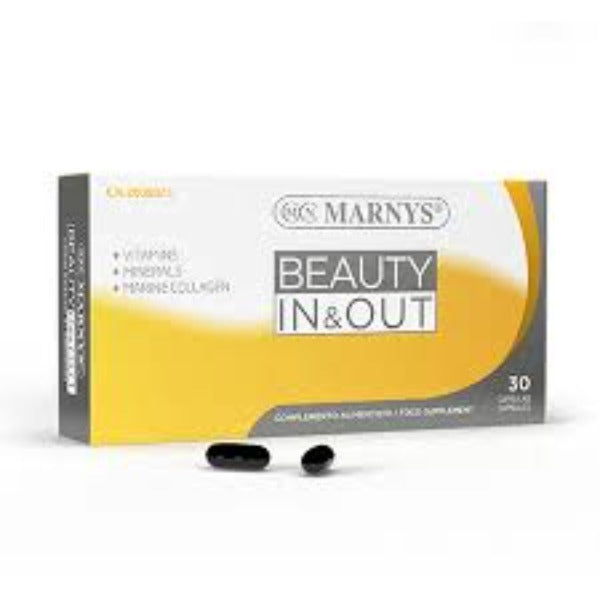 Marnys Beauty In & Out 30 capsules marine collagen omega oils skin hair nails supplement Health Boutique