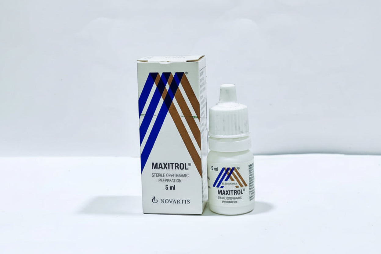 Maxitrol eye drops 5 ml neomycin polymyxin dexamethasone ophthalmic solution for eye infection inflammation