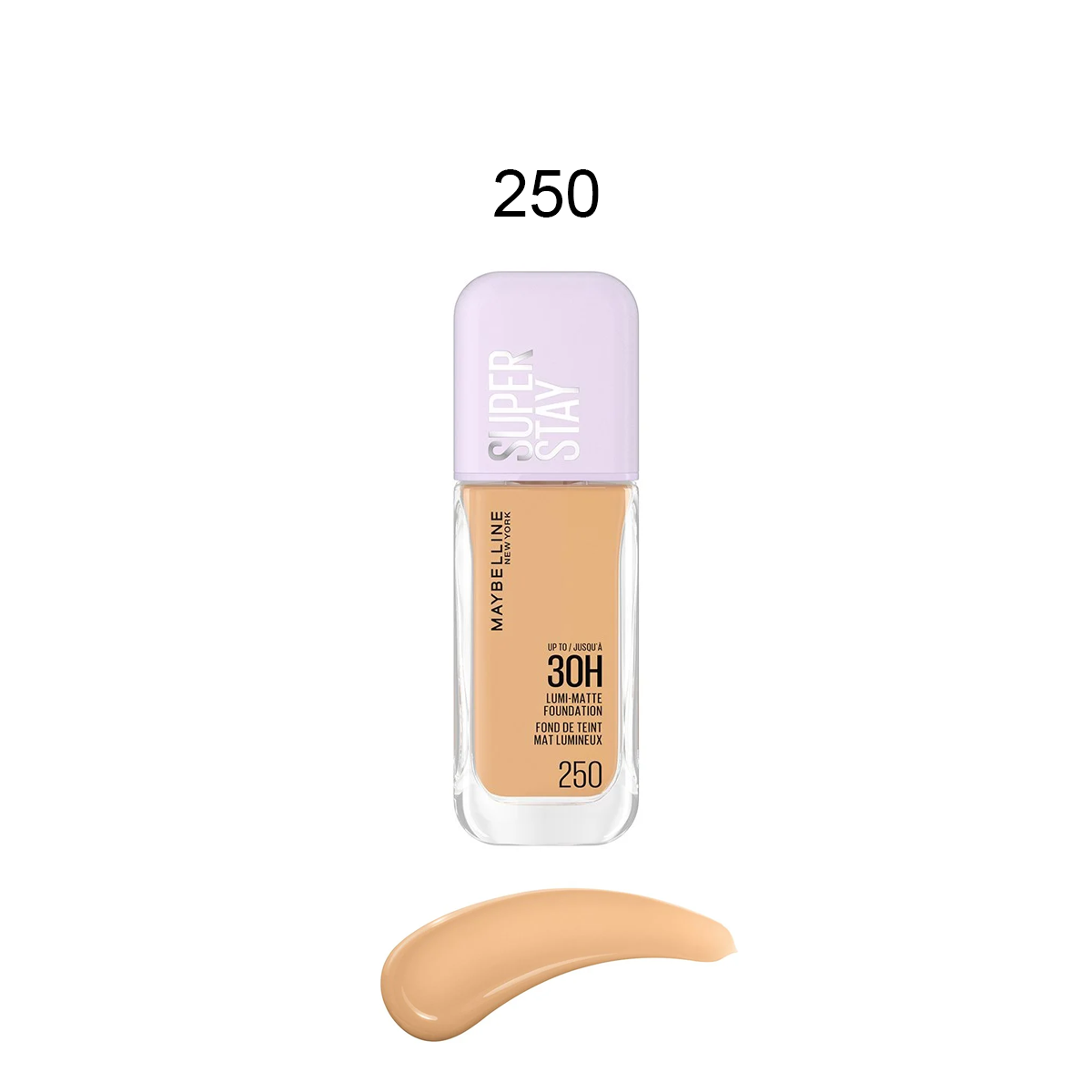 Maybelline Super Stay Lumi-Matte Foundation 250 bottle – long-wear 30HR matte finish health boutiq jordan