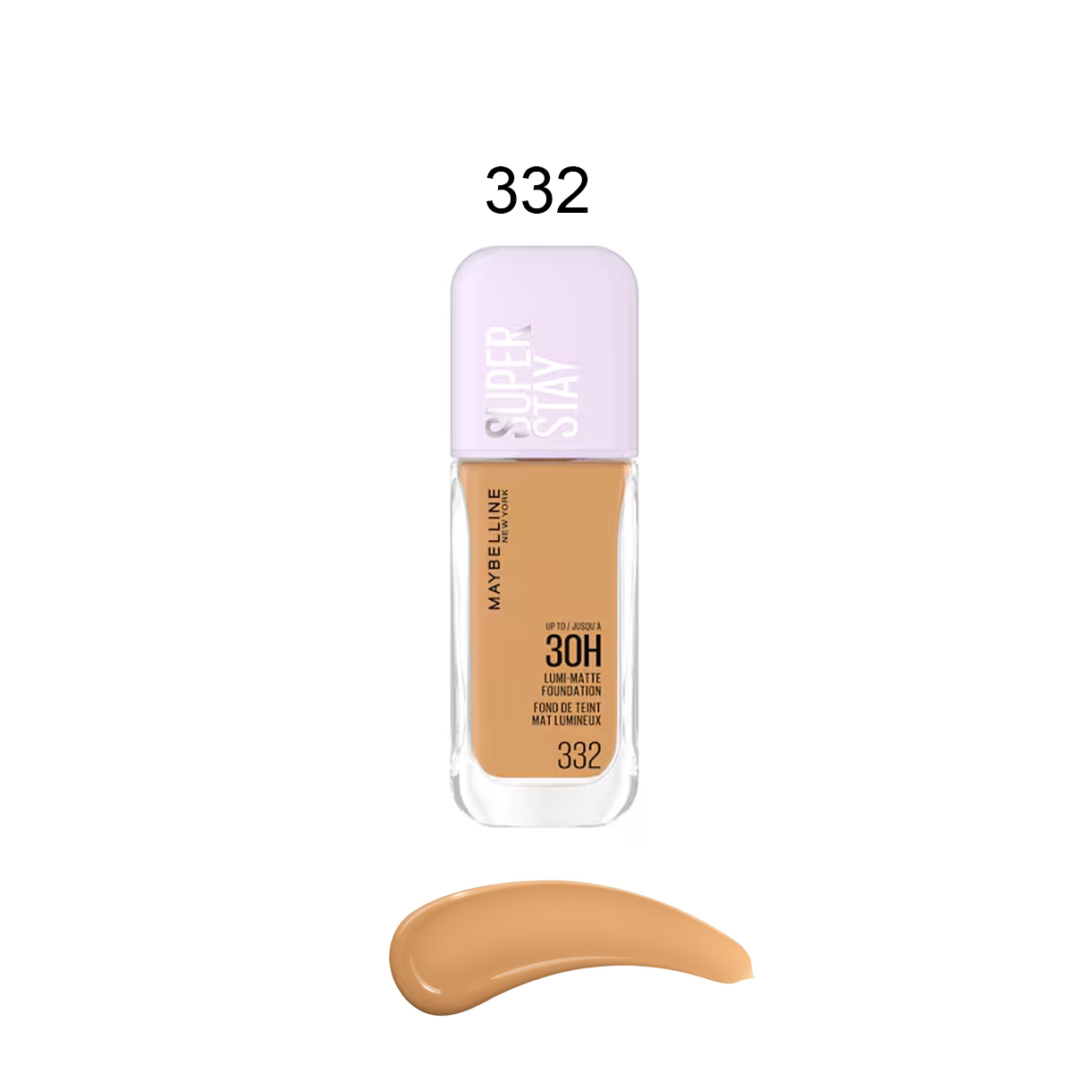 Maybelline Super Stay Lumi-Matte Foundation 332 bottle – long-wear 30HR matte finish health boutiq jordan
