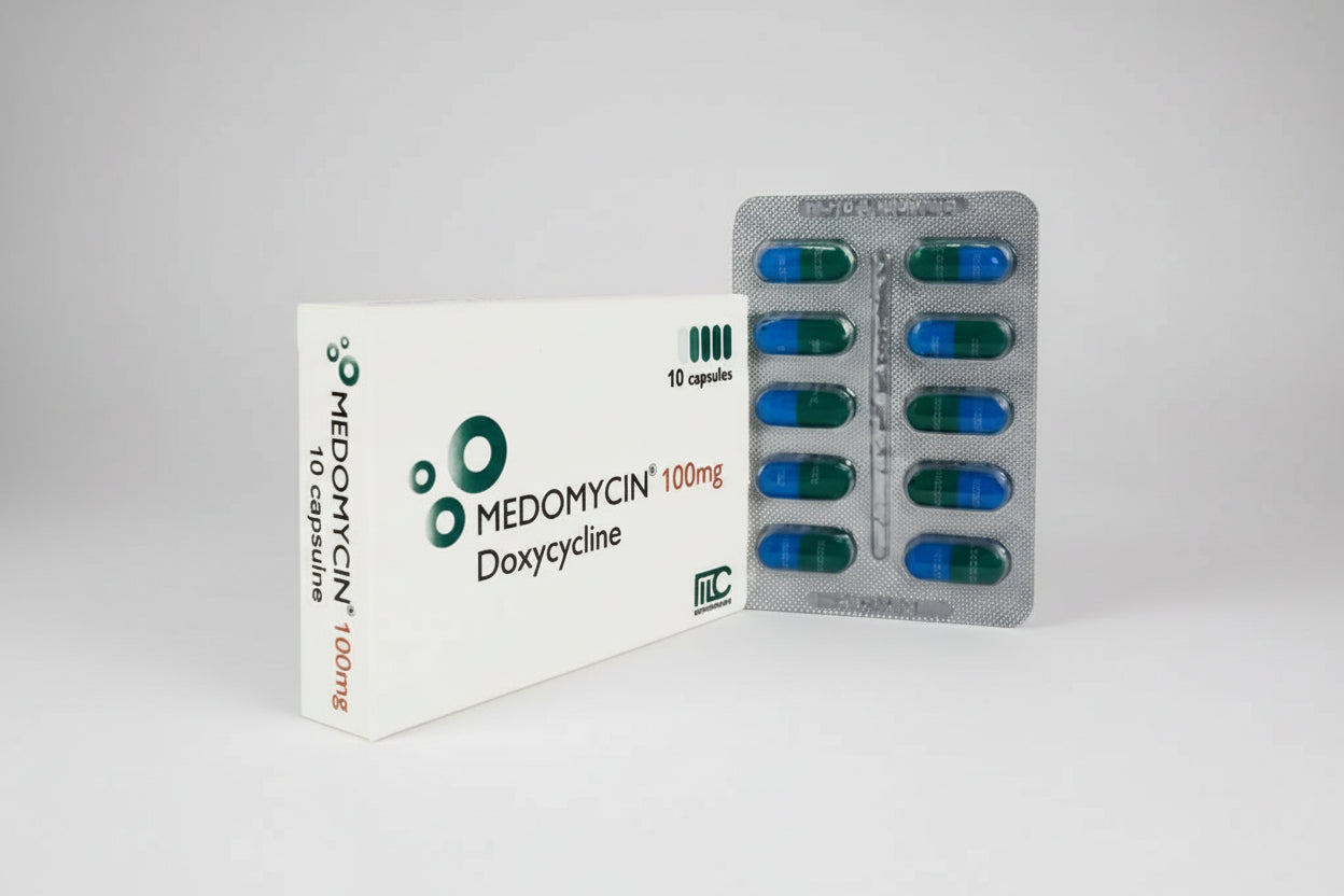 Medomycin 100 mg capsules doxycycline antibiotic 10 capsules