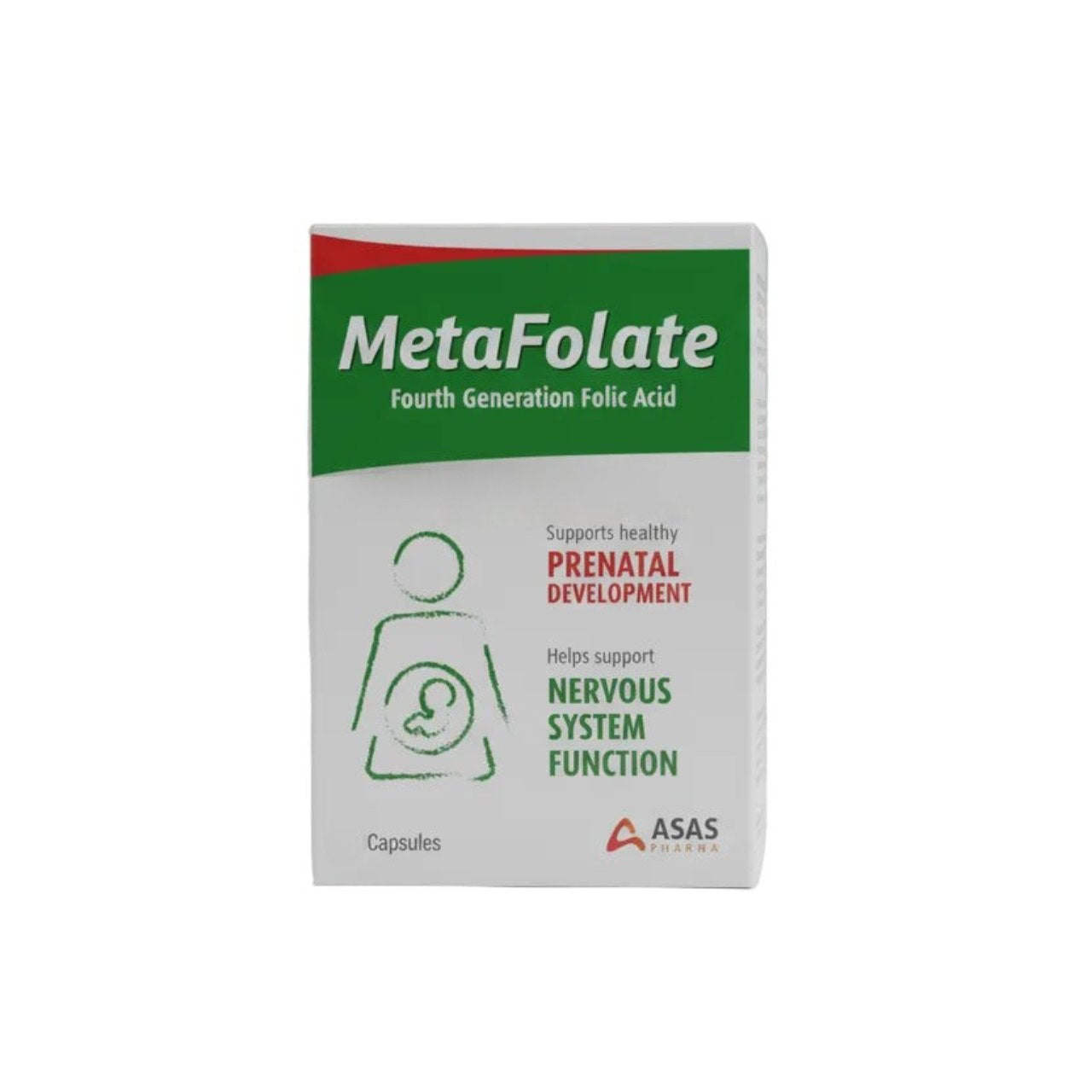 Metafolate capsules active L-methylfolate folate support supplement-health boutique Jordan
