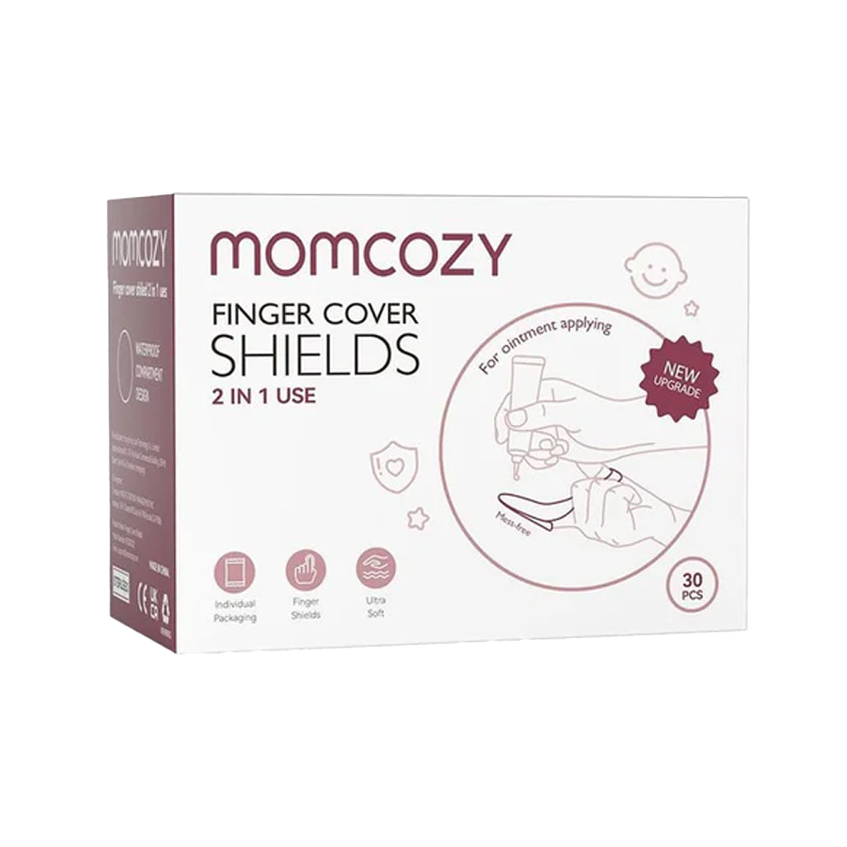 Momcozy 2-in-1 Disposable Finger Cover Shields for Breastfeeding and Nipple Protection - 30 Count Pack