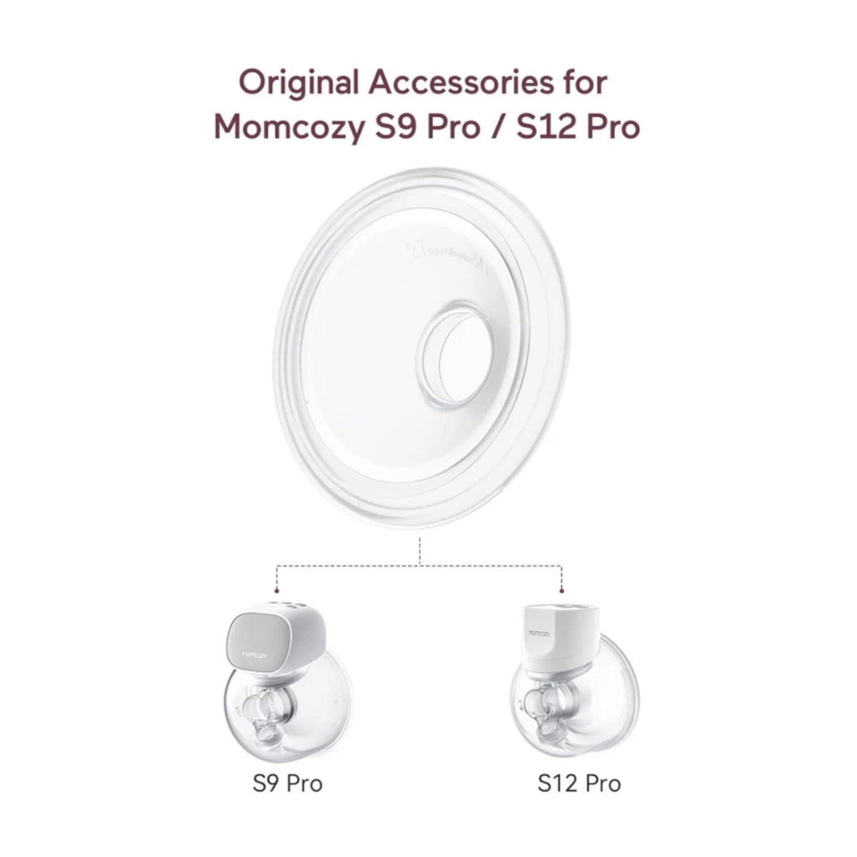 Momcozy S9 Pro/S12 Pro Breast Pump Replacement Flange 27mm - Comfortable Silicone Accessory Set