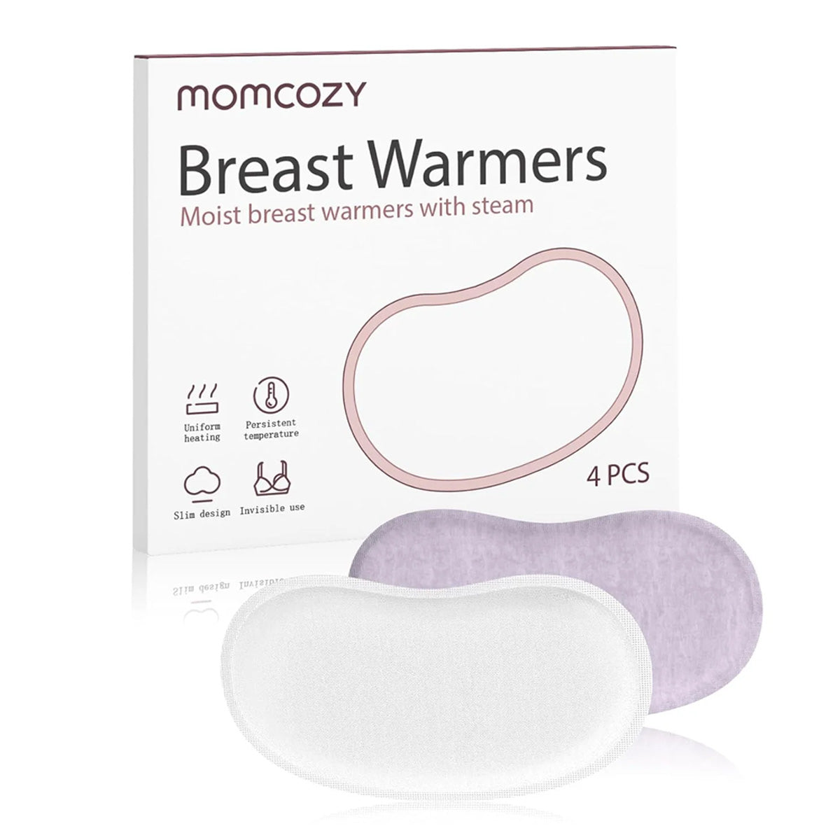 Momcozy Reusable Breast Warmer and Cold Therapy Gel Pads - 4 Pack