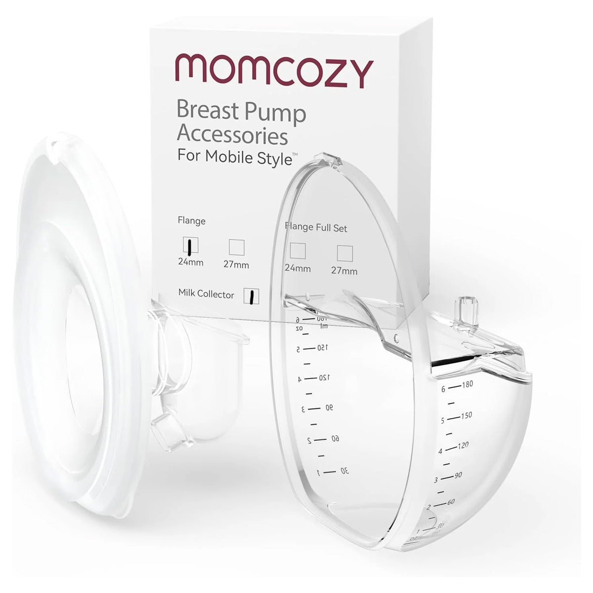 Momcozy M6 Wearable Breast Pump Replacement Flange Full Set - Compatible with M6 Pump