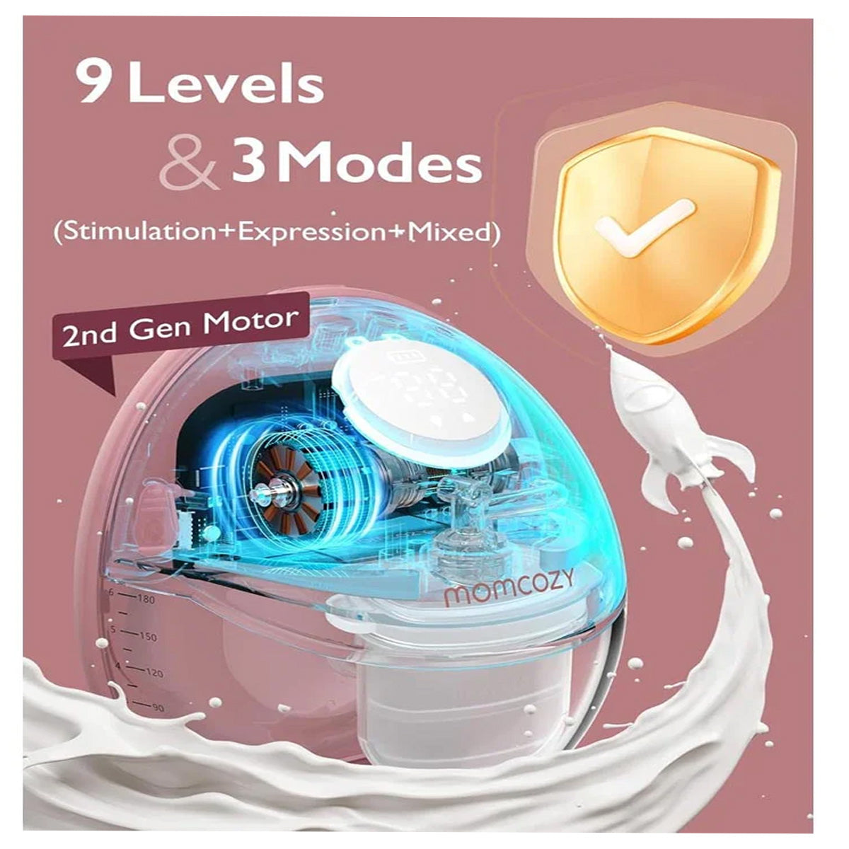 Momcozy M6 Wearable Hands-Free Single Electric Breast Pump - Portable Mobile Design