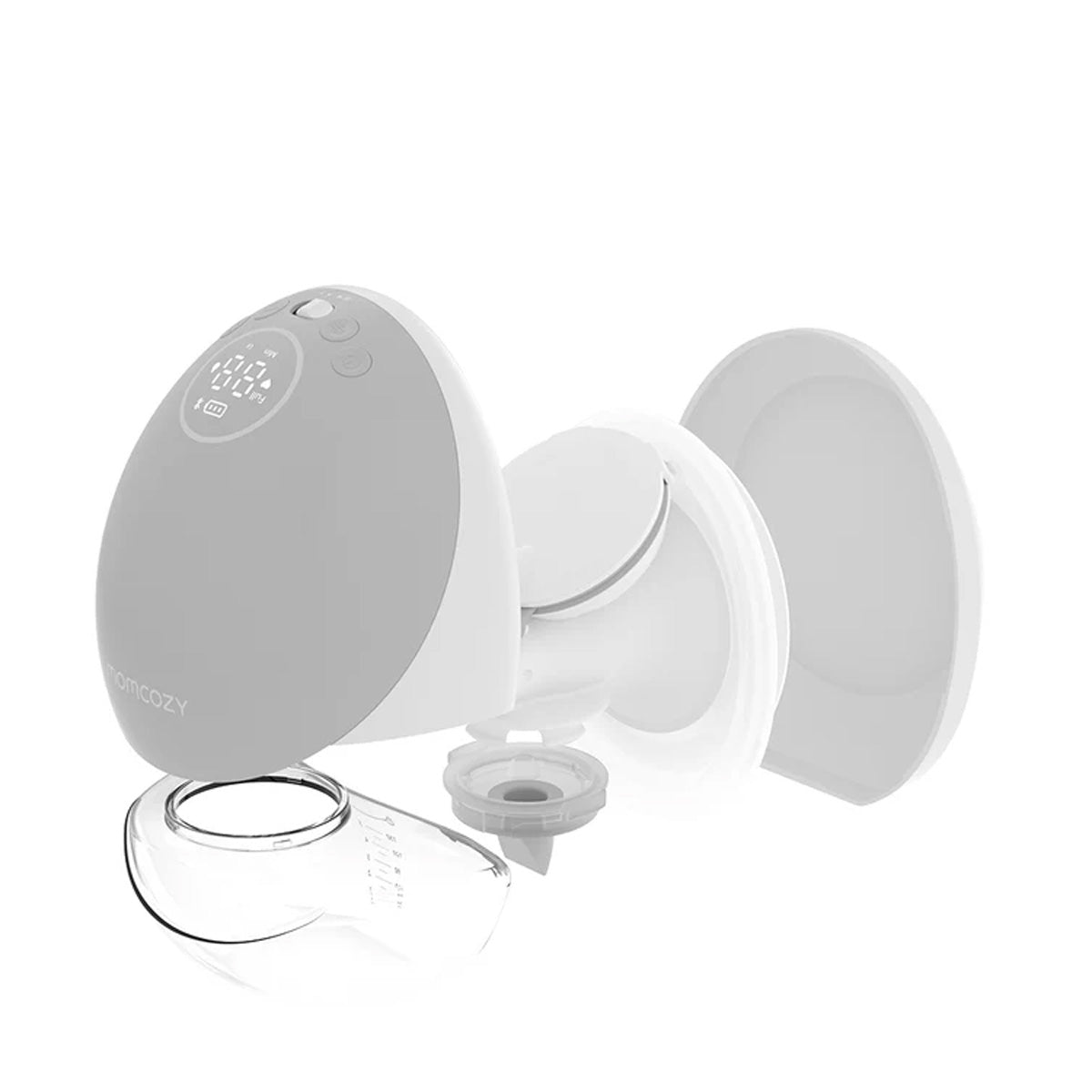 Momcozy M9 Hands-Free Wearable Breast Pump with Mobile App Control - Grey Edition