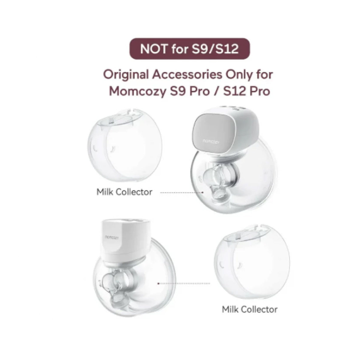 Momcozy S12 Pro Hands-Free Milk Collection Container Cup - Leak-Proof Breast Pump Accessory