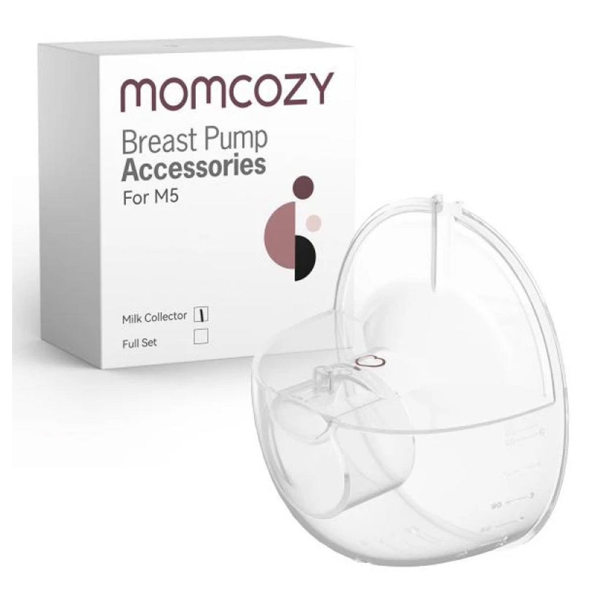 Momcozy M5 Hands-Free Breast Pump Milk Collection Container Set - 2 Pack Leak-Proof Silicone Inserts