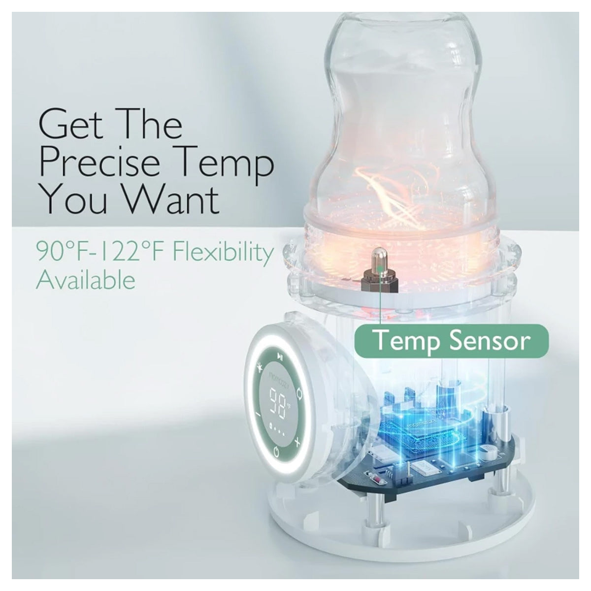 Momcozy Portable Travel Bottle Warmer - Fast Heating & Double Leak-Proof Design for On-the-Go Feeding