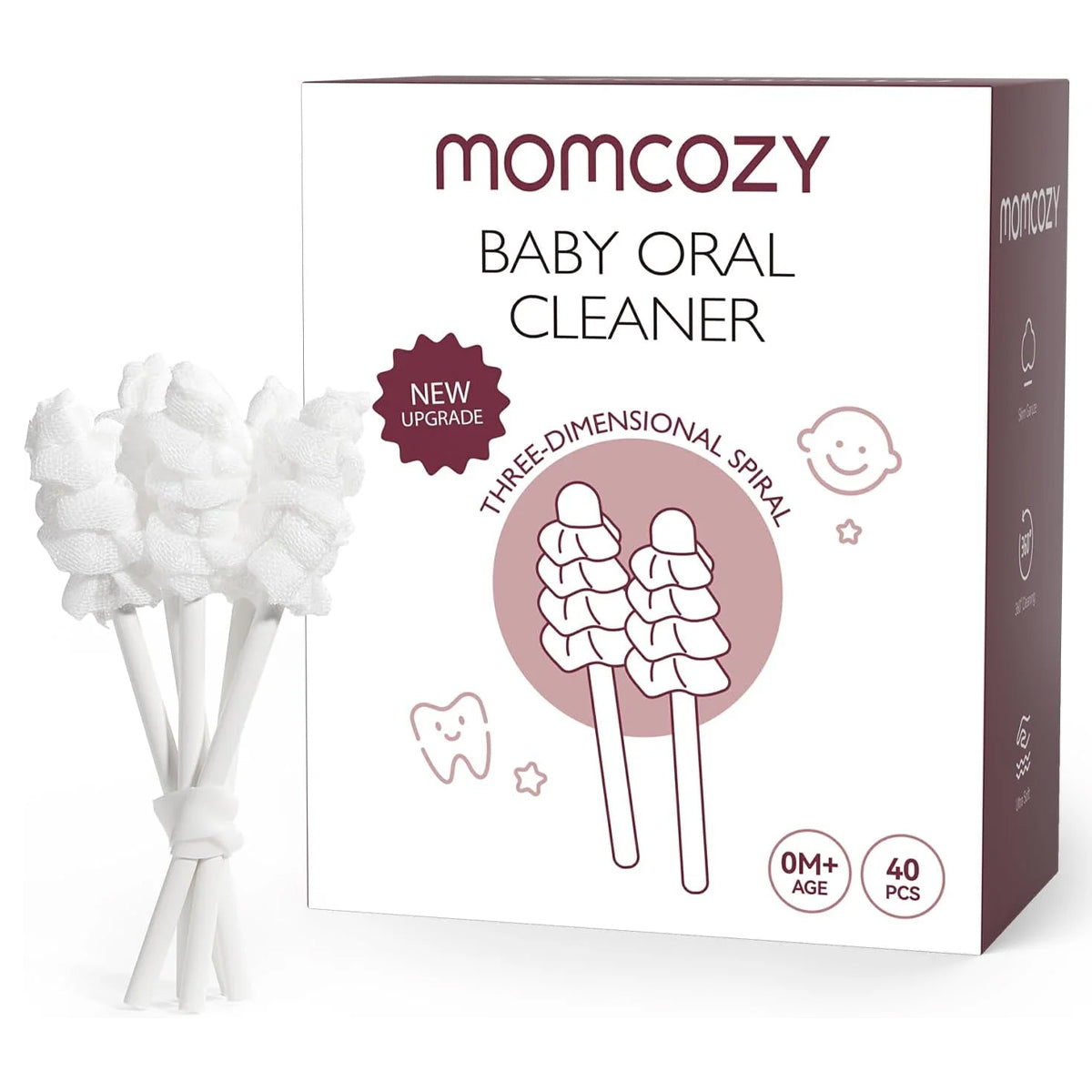 Momcozy Baby Oral Cleaner - Soft Gauze Toothbrush for Infants and Newborns