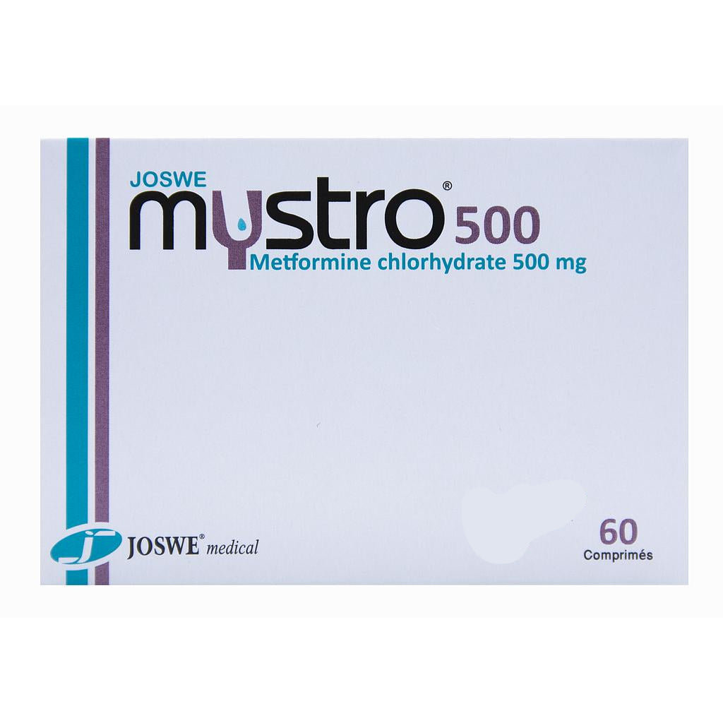 Mystro 500 mg 60 tablets metformin diabetes medication