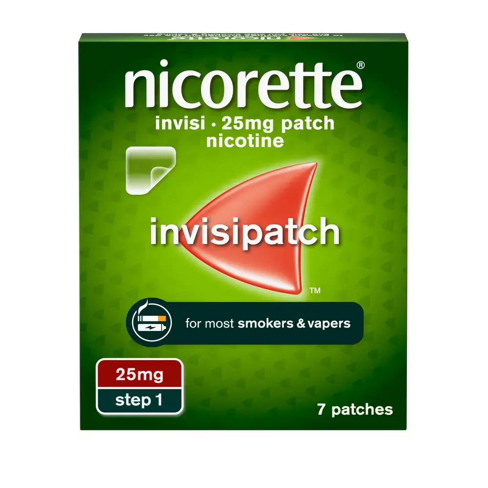 Nicorette InvisiPatch Step 1 25 mg nicotine quit smoking patch- Jordan- Health Boutique