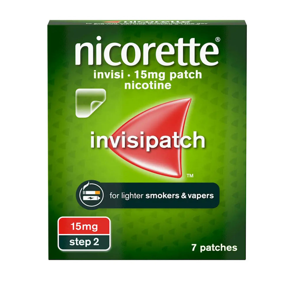 Nicorette InvisiPatch Step 2 15 mg nicotine quit smoking patch- Jordan health boutique