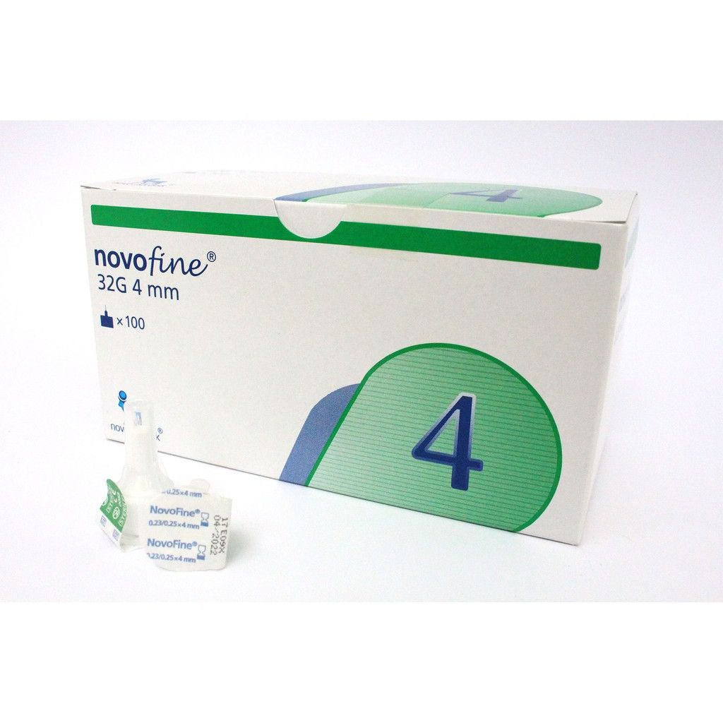 NovoFine 32G 4mm insulin pen needles box of 100