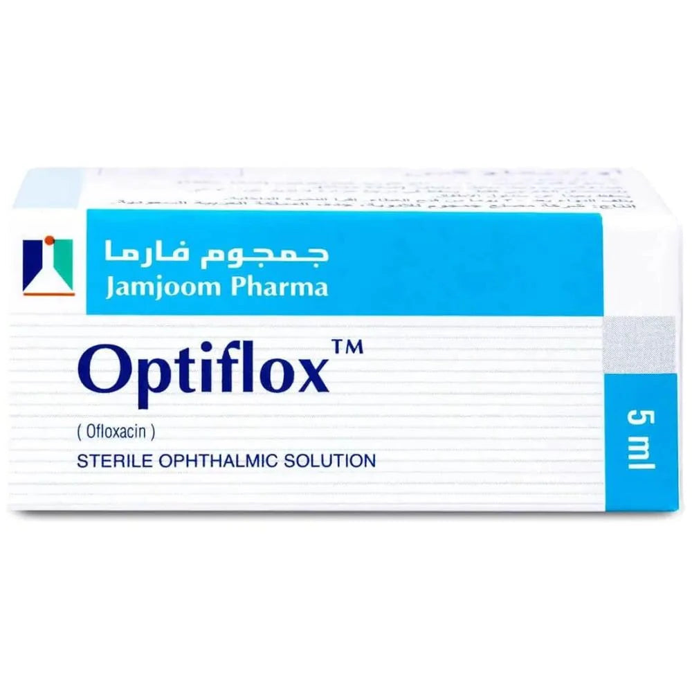 Optiflox ofloxacin 0.3 percent ophthalmic antibiotic eye drops 10 ml bottle Health Boutique