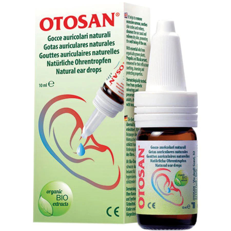 Otosan ear drops 10ml almond oil propolis essential oils earwax removal natural ear care soothing ear drops Health Boutique