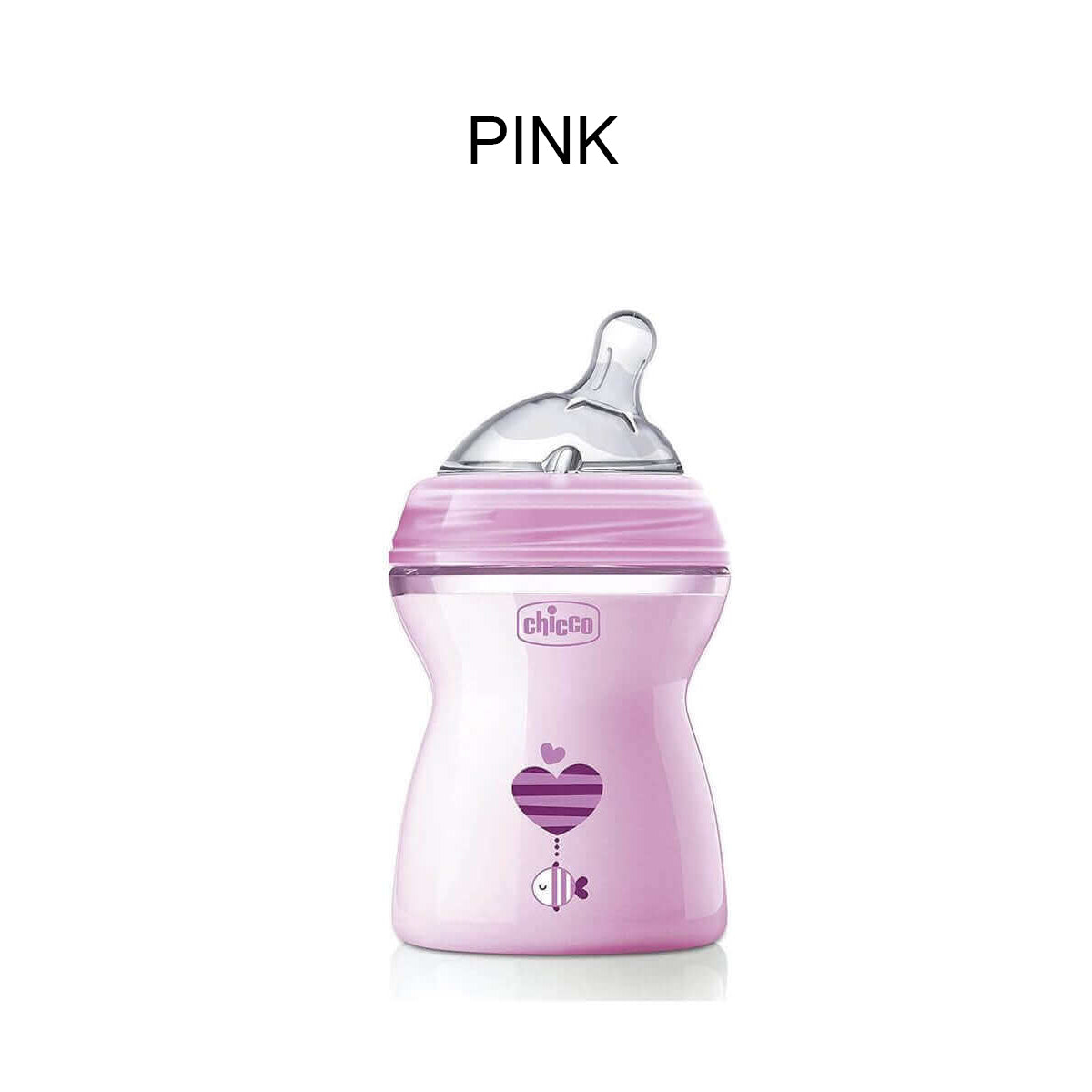 Chicco Natural Feeling Baby Bottle +2Months 250ml Pink