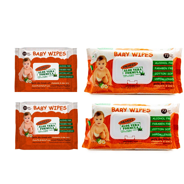 Palmer's Baby Wipes Offer 184 wipes gentle cleansing wipes with aloe vera and vitamin E Health Boutique