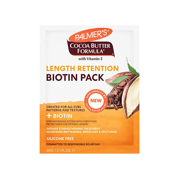 Palmer's Cocoa Butter Formula Length Retention Biotin Pack 60g deep conditioning hair treatment for dry damaged hair Health Boutique