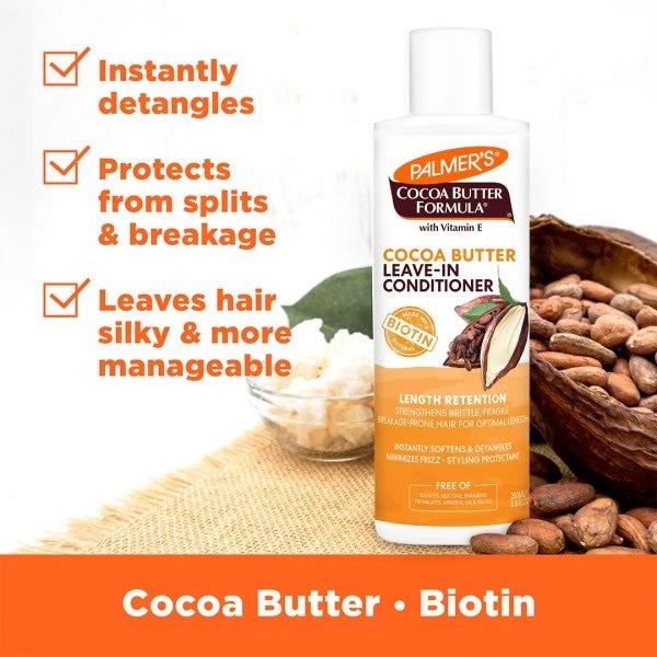 Palmer's Cocoa Butter Length Retention Leave-In Conditioner 250ml moisturizing leave-in conditioner for dry damaged hair Health Boutique