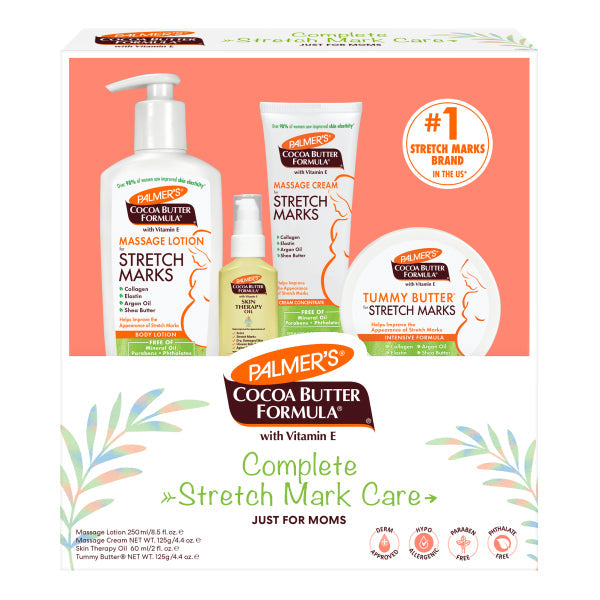 Palmer's Complete Stretch Mark Care Set pregnancy skincare collection with cocoa butter Health Boutique