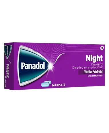 Panadol Night tablets paracetamol diphenhydramine night time pain relief