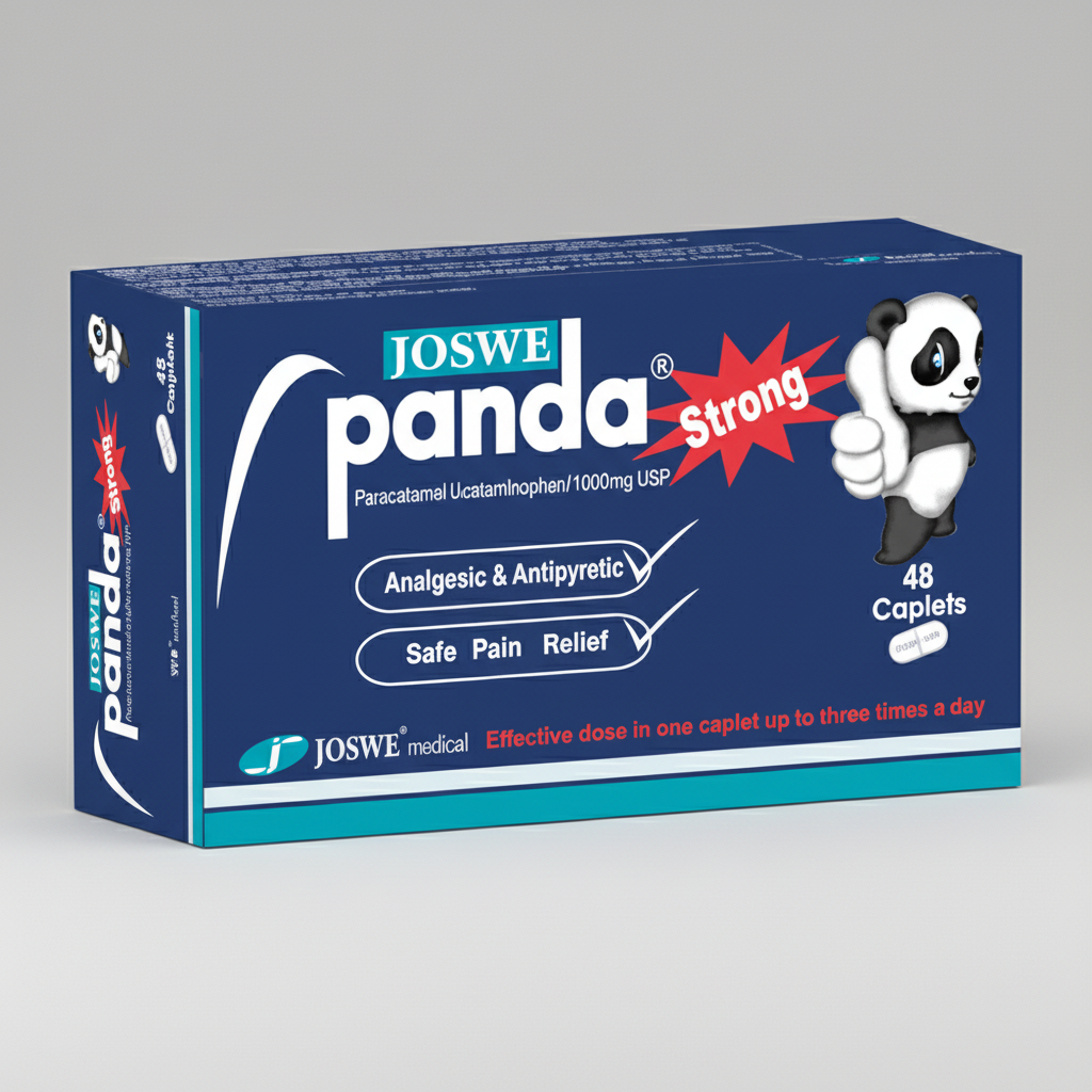 Panda Strong 1000 mg 48 tablets paracetamol pain relief medication
