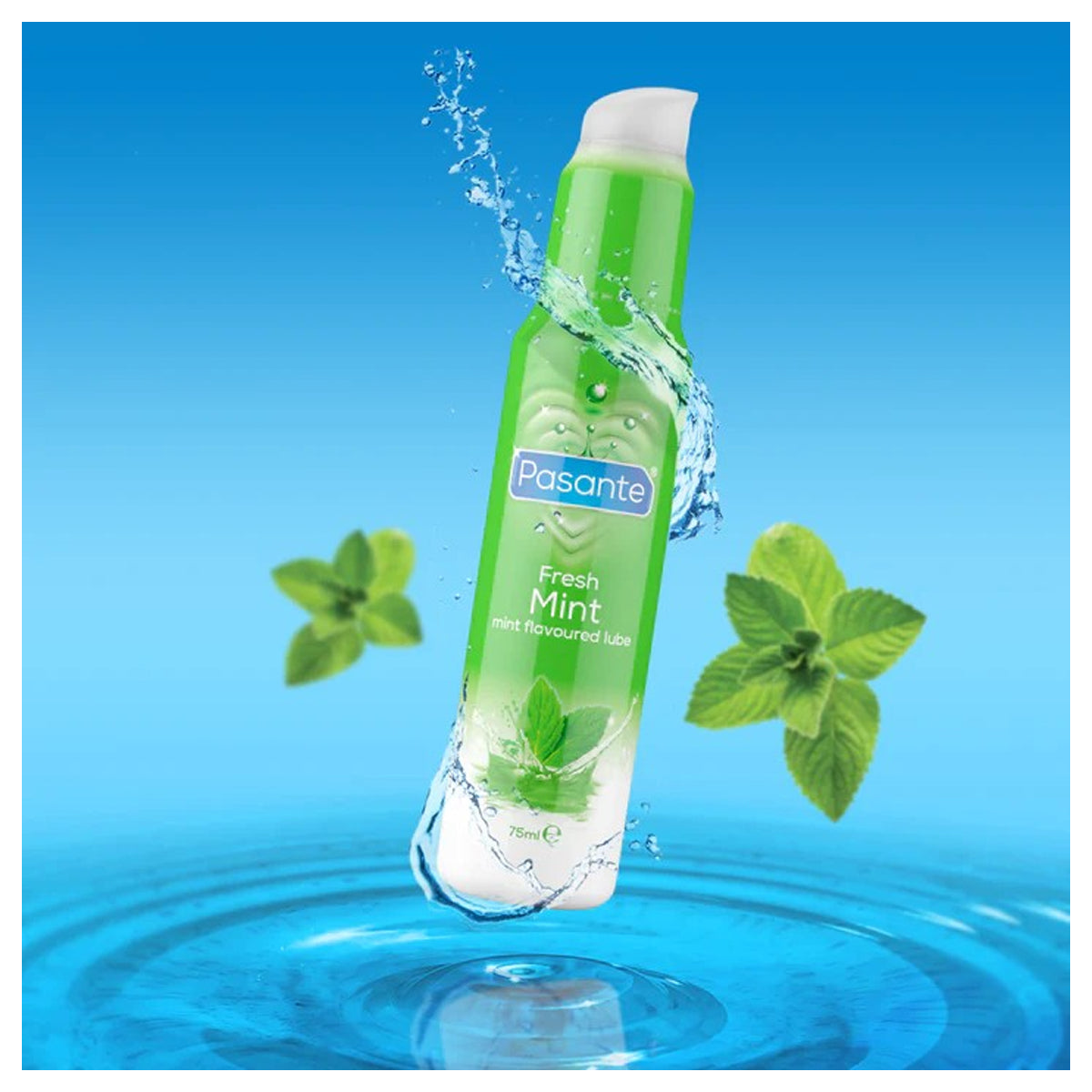 Pasante Fresh Mint Flavored Personal Lubricant - 75ml Water-Based Gel