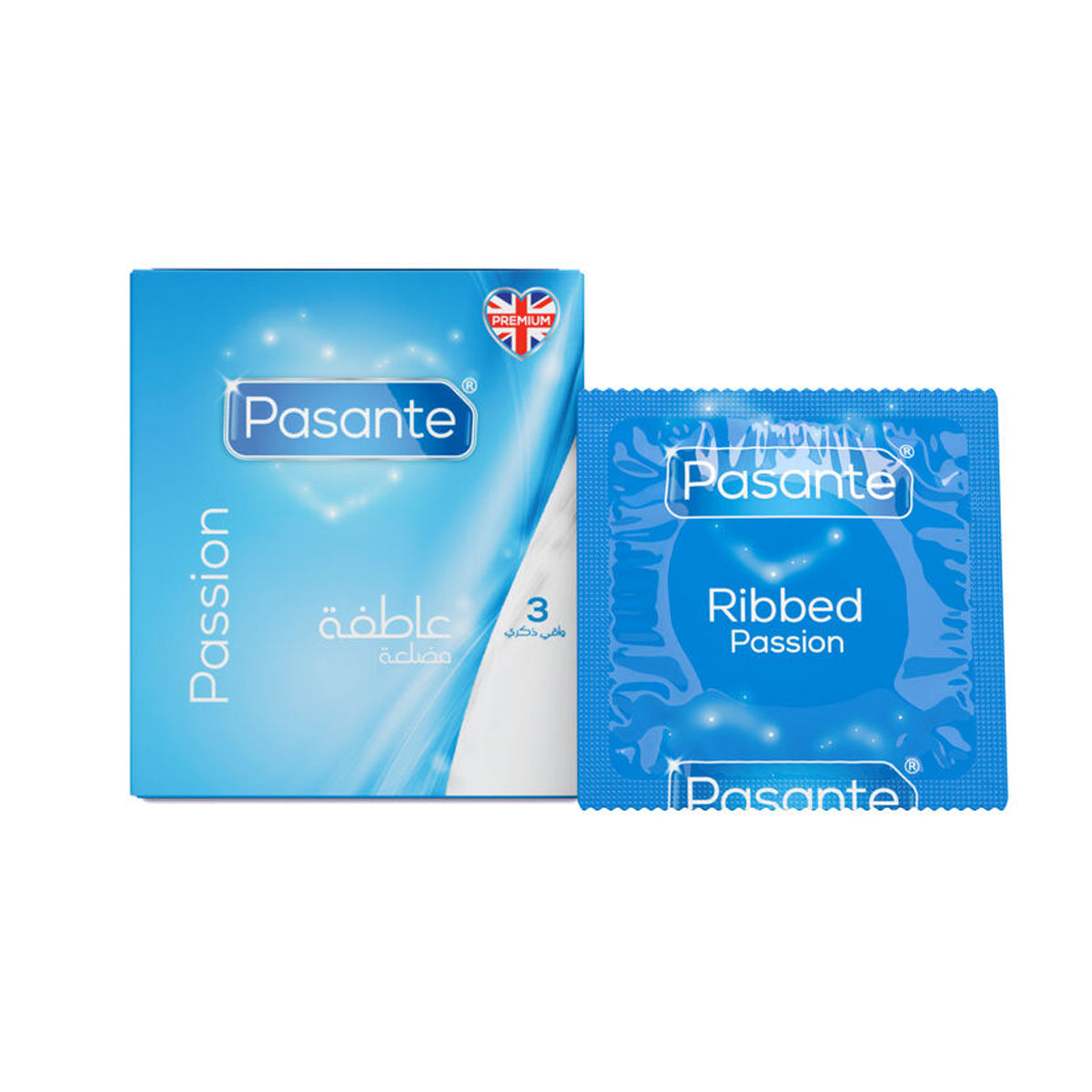 Pasante Passion Flavoured Condoms - 3 Pack Lubricated Latex Contraceptives
