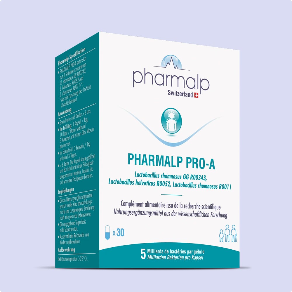 Pharmalp PRO-A probiotic supplement – targeted microbiota support for seasonal reactions