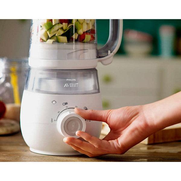 Philips Avent 4-in-1 Healthy Baby Food Maker SCF875/01 for steaming and blending baby meals - Health Boutique Jordan