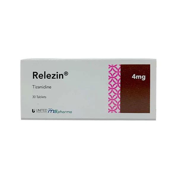 Relezin 4 mg tizanidine 30 tablets for muscle spasm and spasticity relief