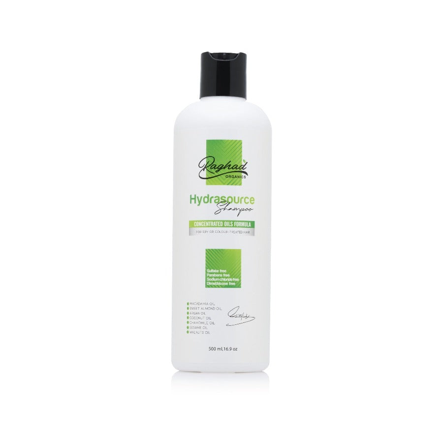 Raghad Organics Hydrasource Shampoo 500ml hydrating hair shampoo with macadamia oil and argan oil Health Boutique
