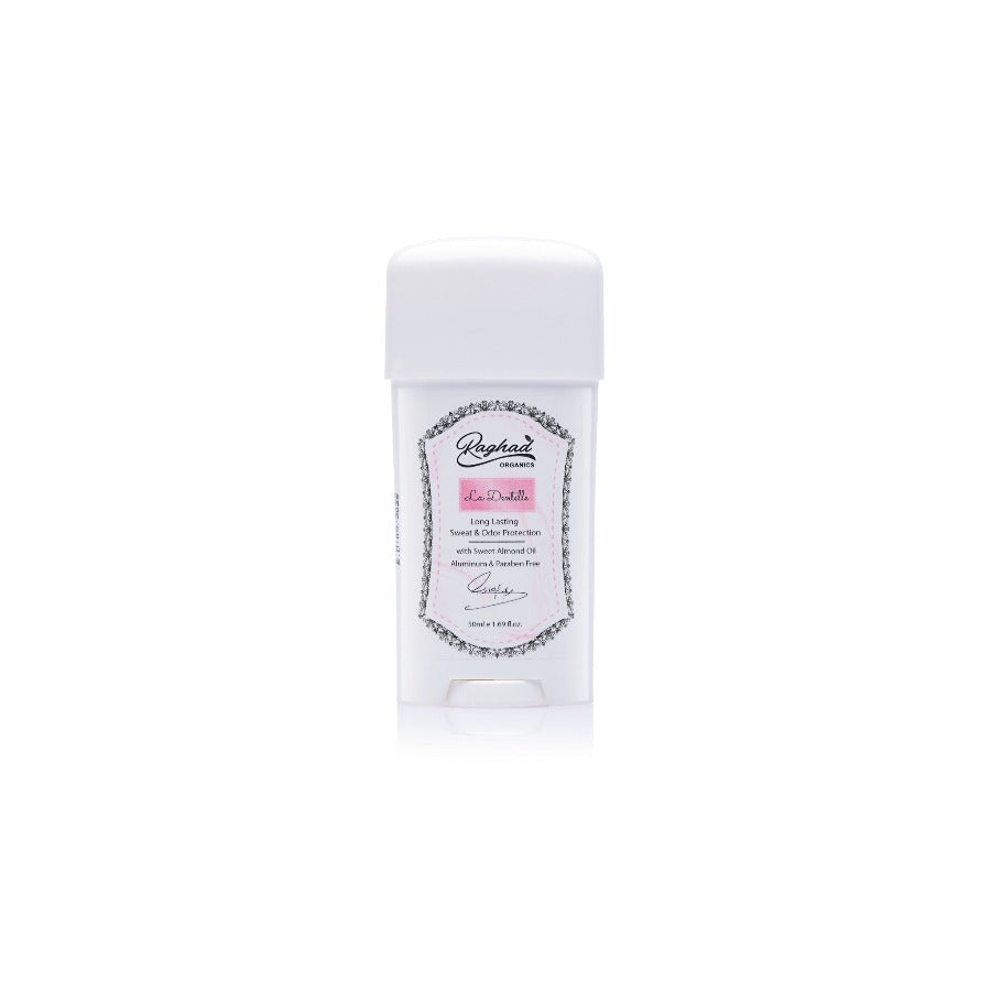 Raghad Organics La Dentelle Deodorant Stick 50ml odor control deodorant with coconut oil and kaolin clay Health Boutique