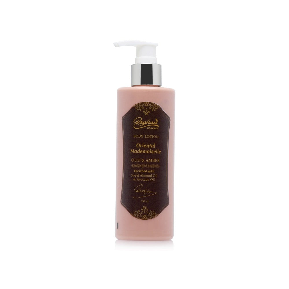 Raghad Organics Oriental Mademoiselle Body Lotion 250ml nourishing moisturizer with avocado oil for soft skin Health Boutique