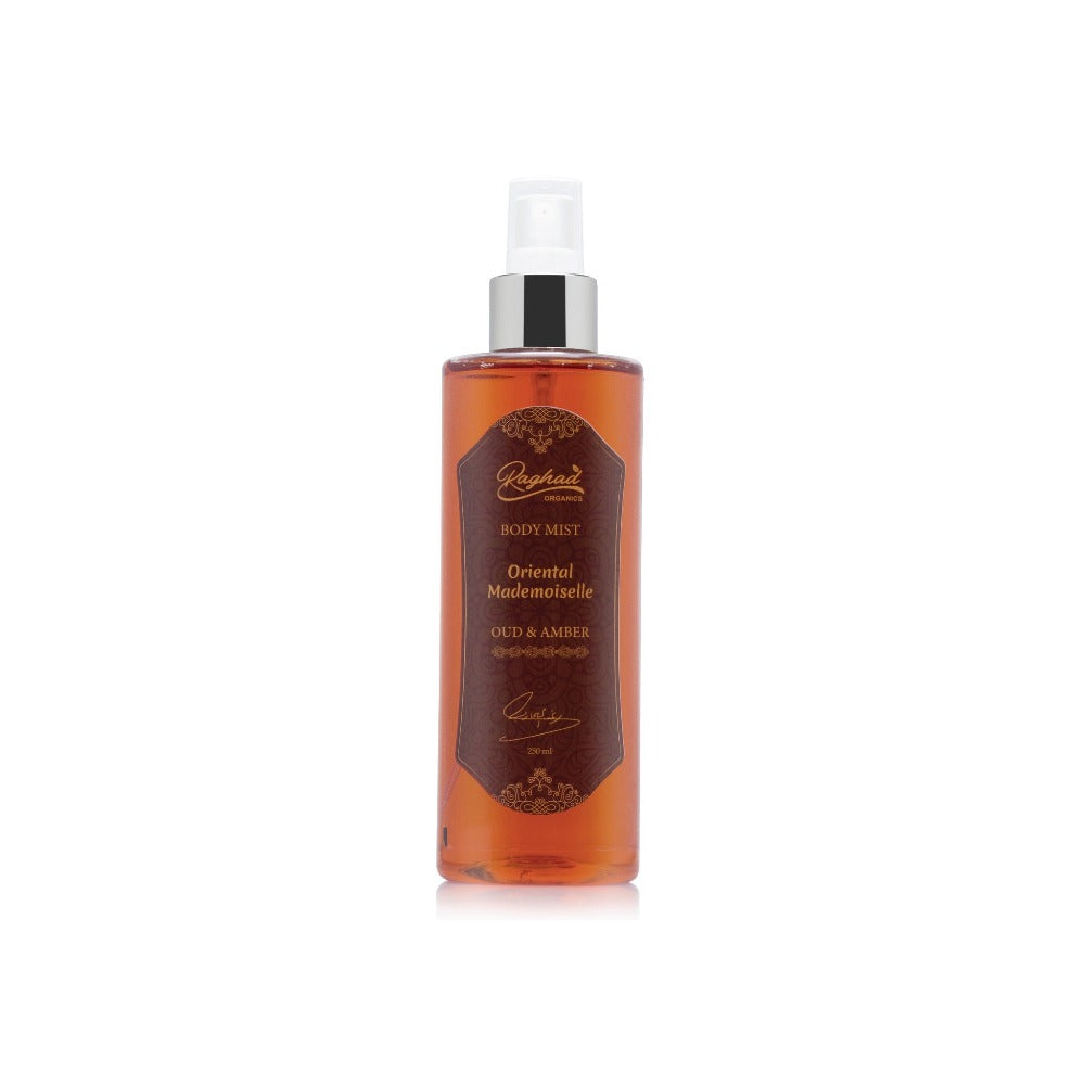 Raghad Organics Oriental Mademoiselle Body Splash 250ml oriental floral woody fragrance mist Health Boutique