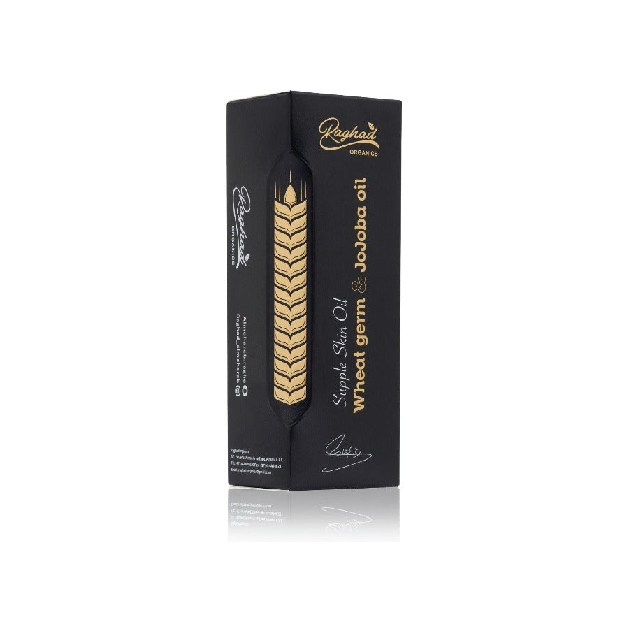 Raghad Organics Wheat Germ and Jojoba Oil 120ml nourishing skin and hair oil with Vitamin E Health Boutique