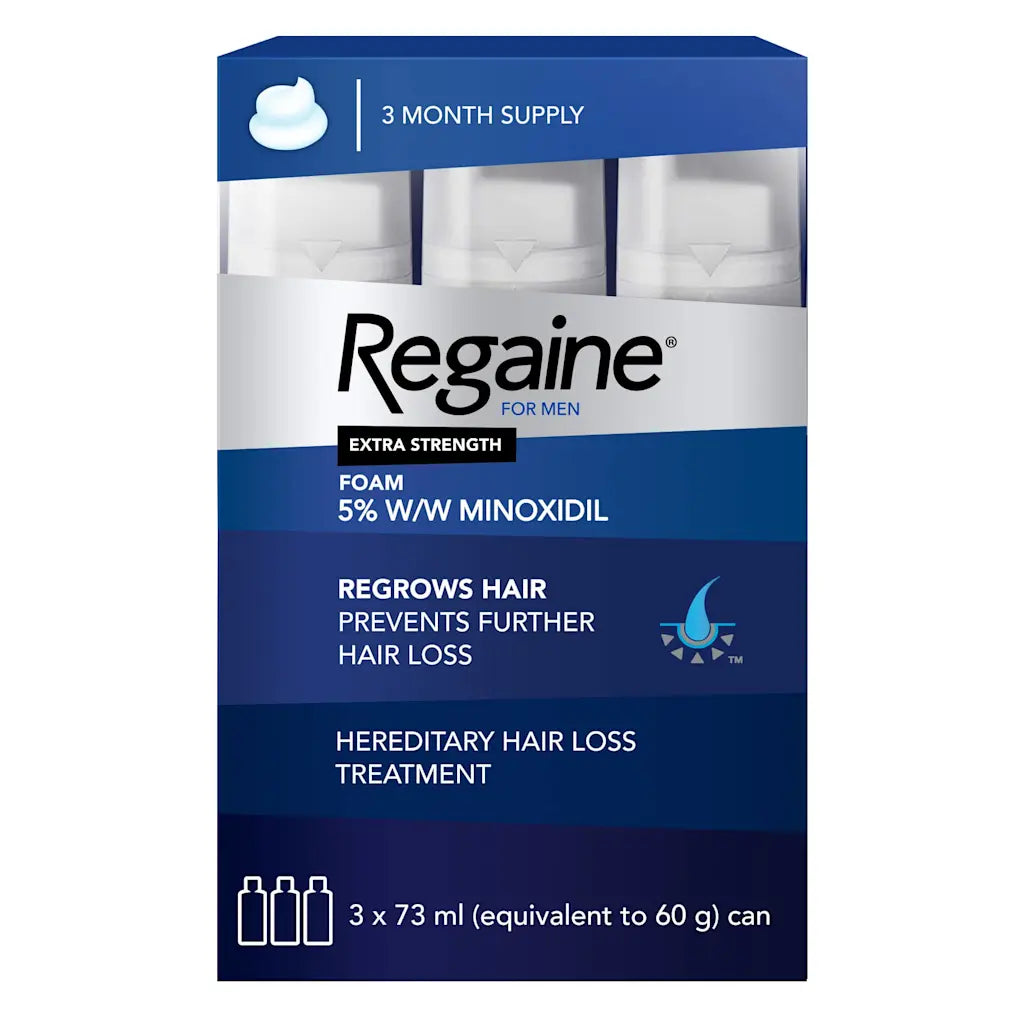 Regaine For Men Extra Strength Scalp Foam 73ml*3 minoxidil hair loss treatment-health boutique Jordan