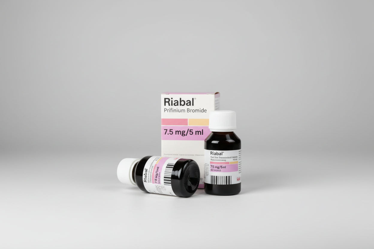 Riabal syrup 7.5 mg/5 ml prifinium bromide antispasmodic 60 ml