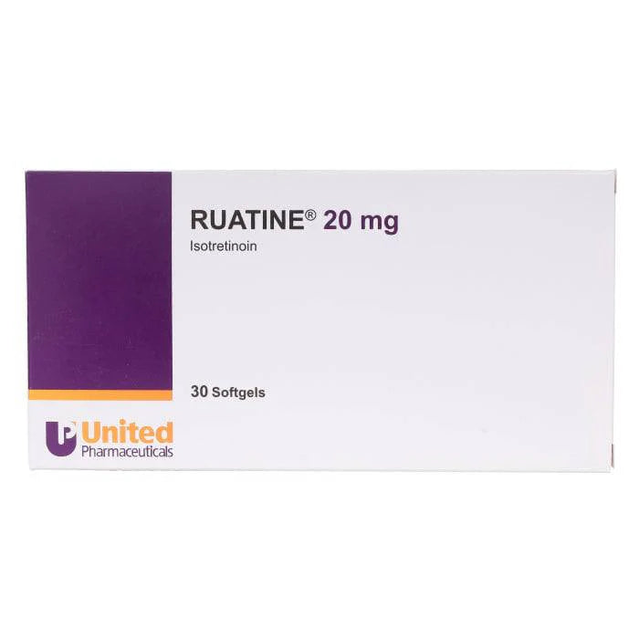 Ruatine 20 mg isotretinoin softgels prescription acne treatment-jordan-health boutique