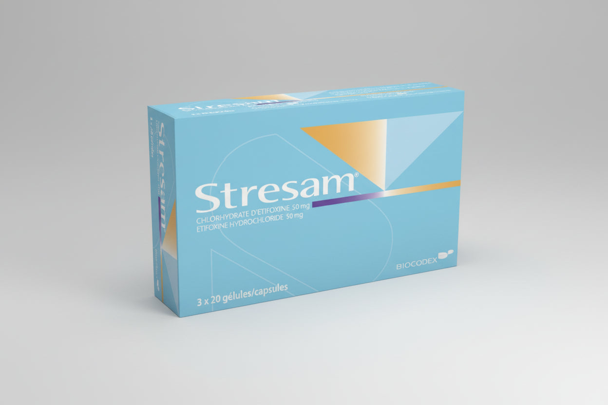 Stresam 50 mg etifoxine capsule 60 prescription anxiety medicine
