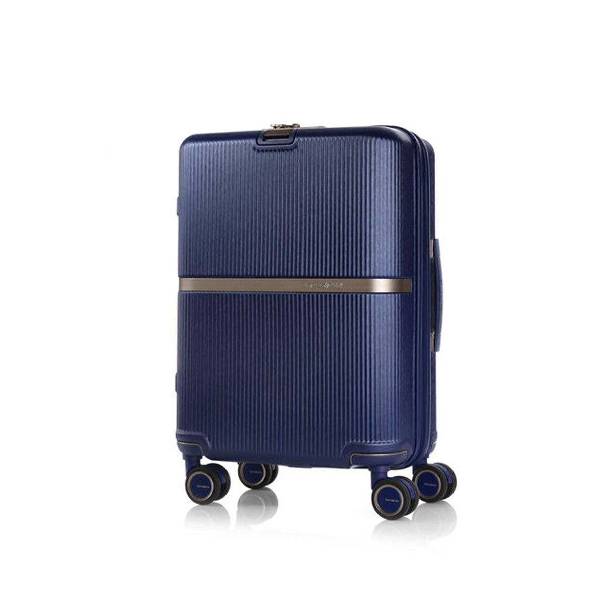 Samsonite Minter Spinner Navy Hardside Expandable Luggage with Spinner Wheels