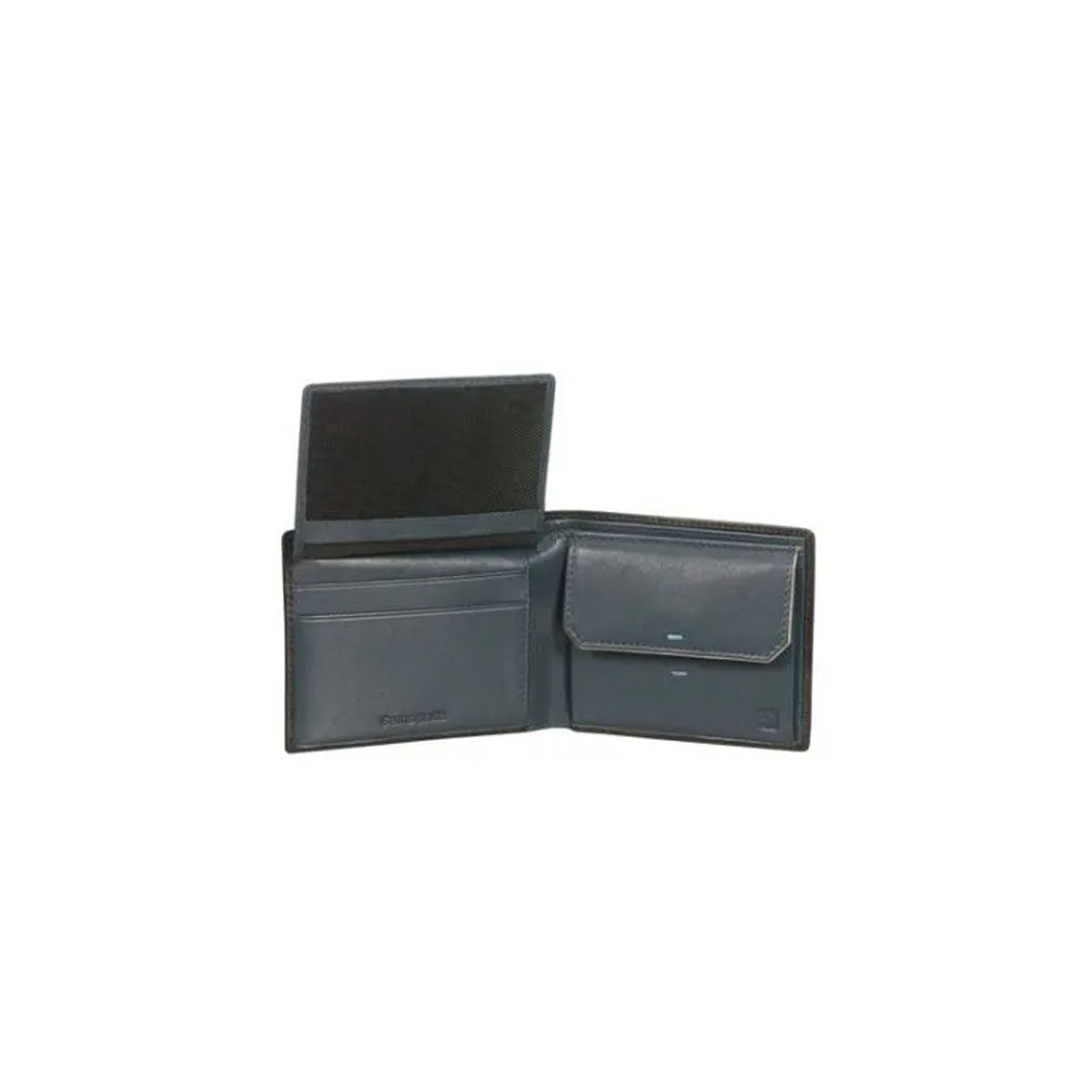 Samsonite Spectrolite SLG 021 Bi-Fold Leather Wallet - Black and Night Blue