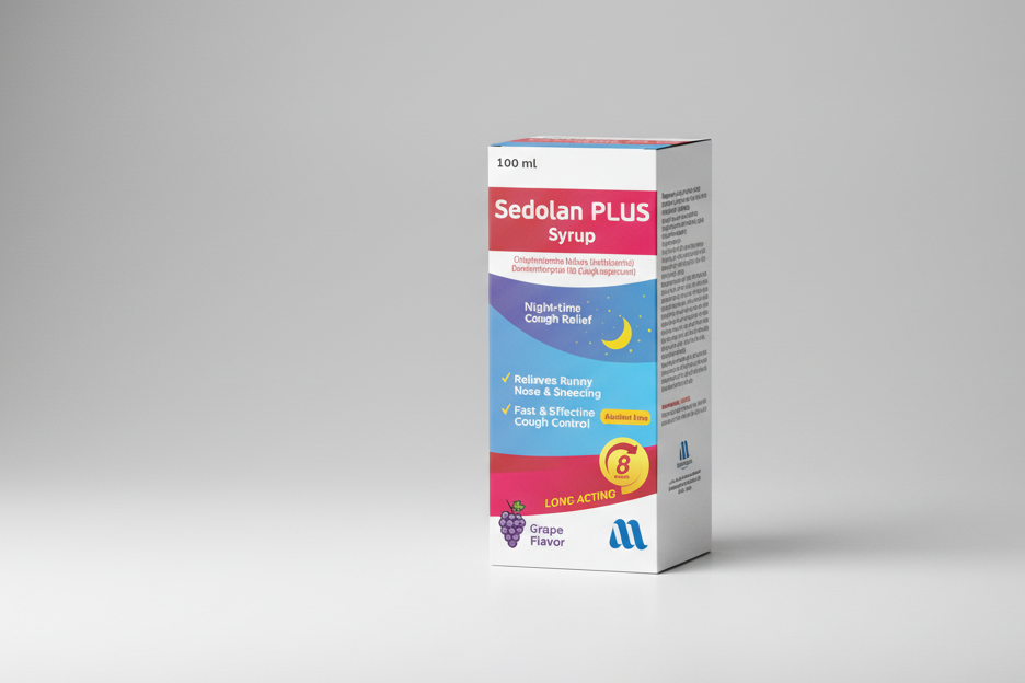 Sedolan Plus 2 mg 15 mg 5 ml 100 ml syrup for cough and allergy relief
