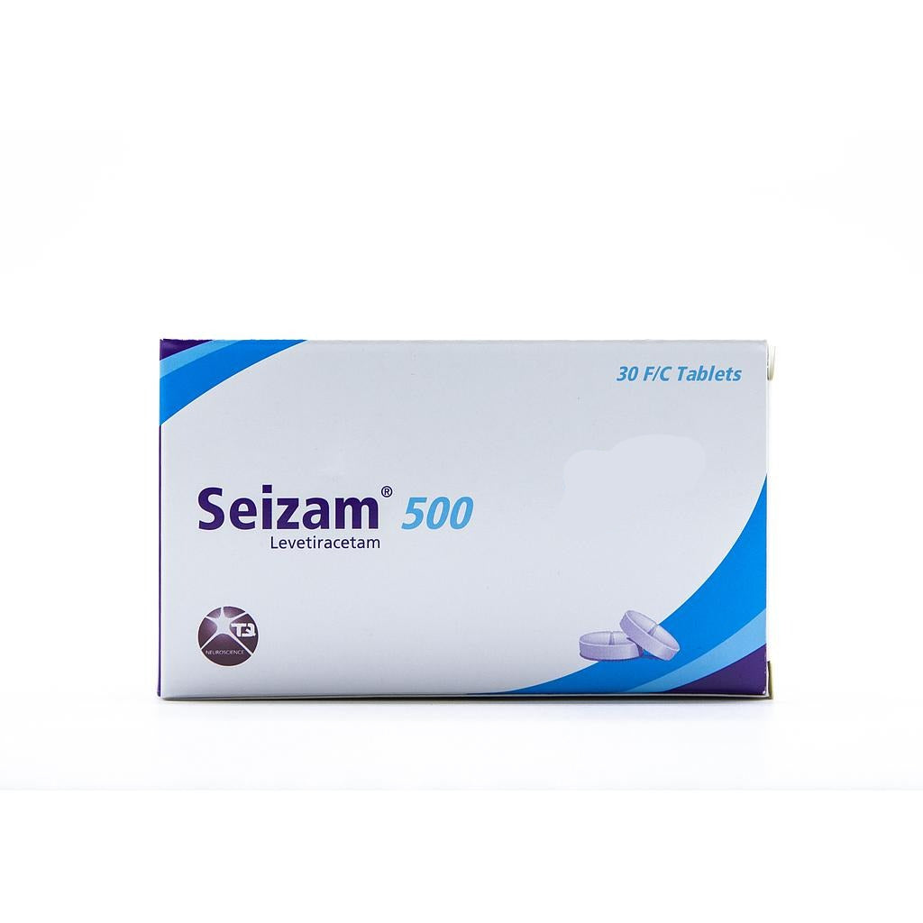 Seizam levetiracetam 500mg tablets 30 epilepsy seizure control Health Boutique